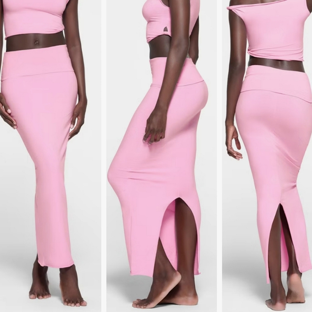 SKIMS Cotton Twist Foldover Skirt